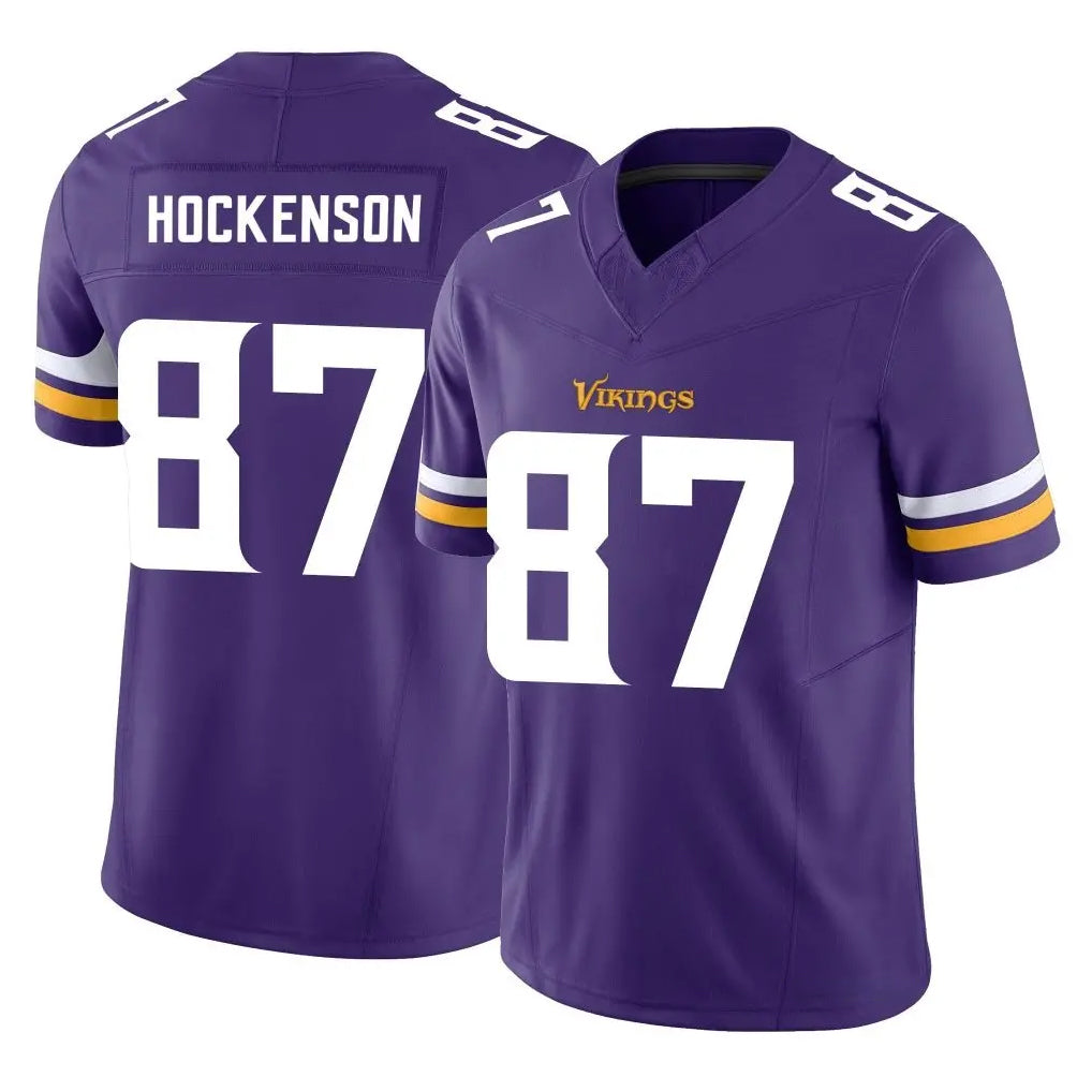 Seanshop M.Vikings #87 T.J. Hockenson Player Purple Limited Vapor F.U.S.E. Home Game Stitched Jerseys
