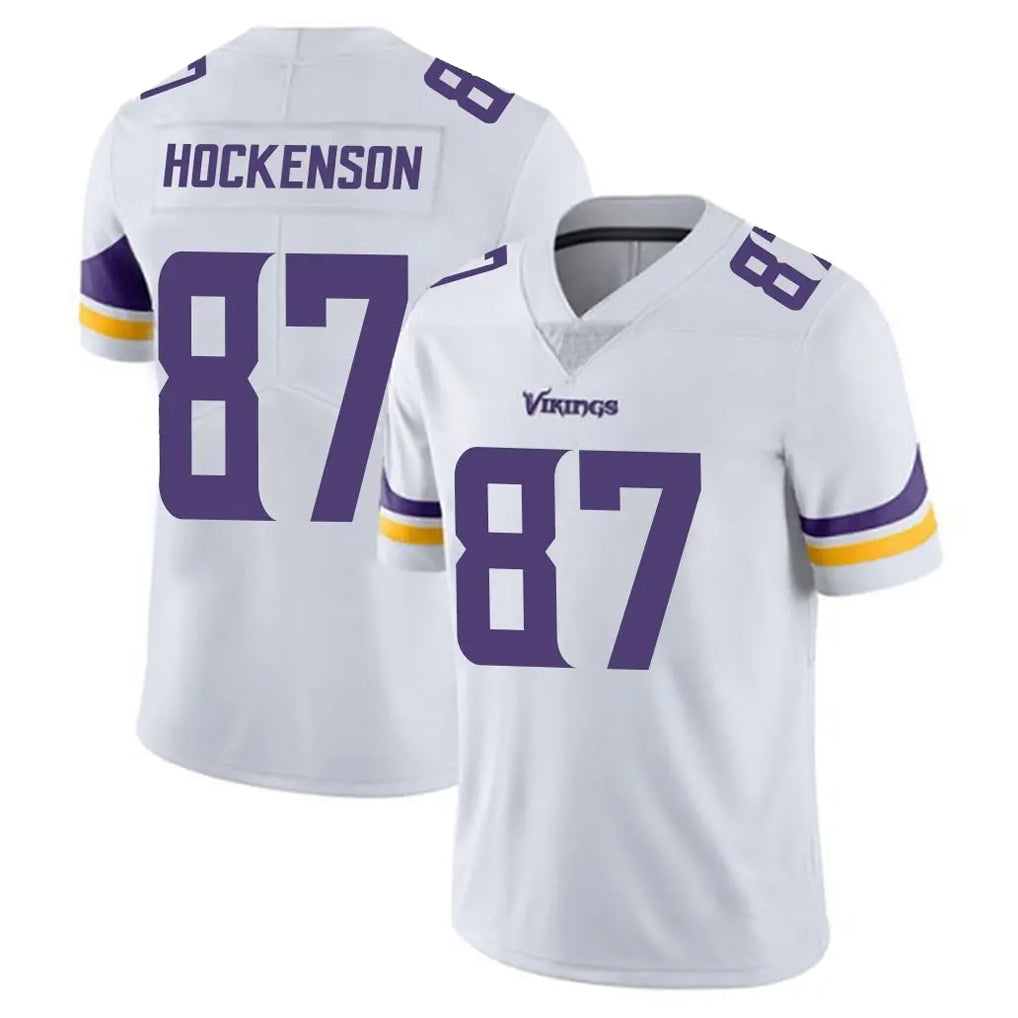 Seanshop M.Vikings #87 T.J. Hockenson Player White Limited Vapor Untouchable Home Game Stitched Jerseys