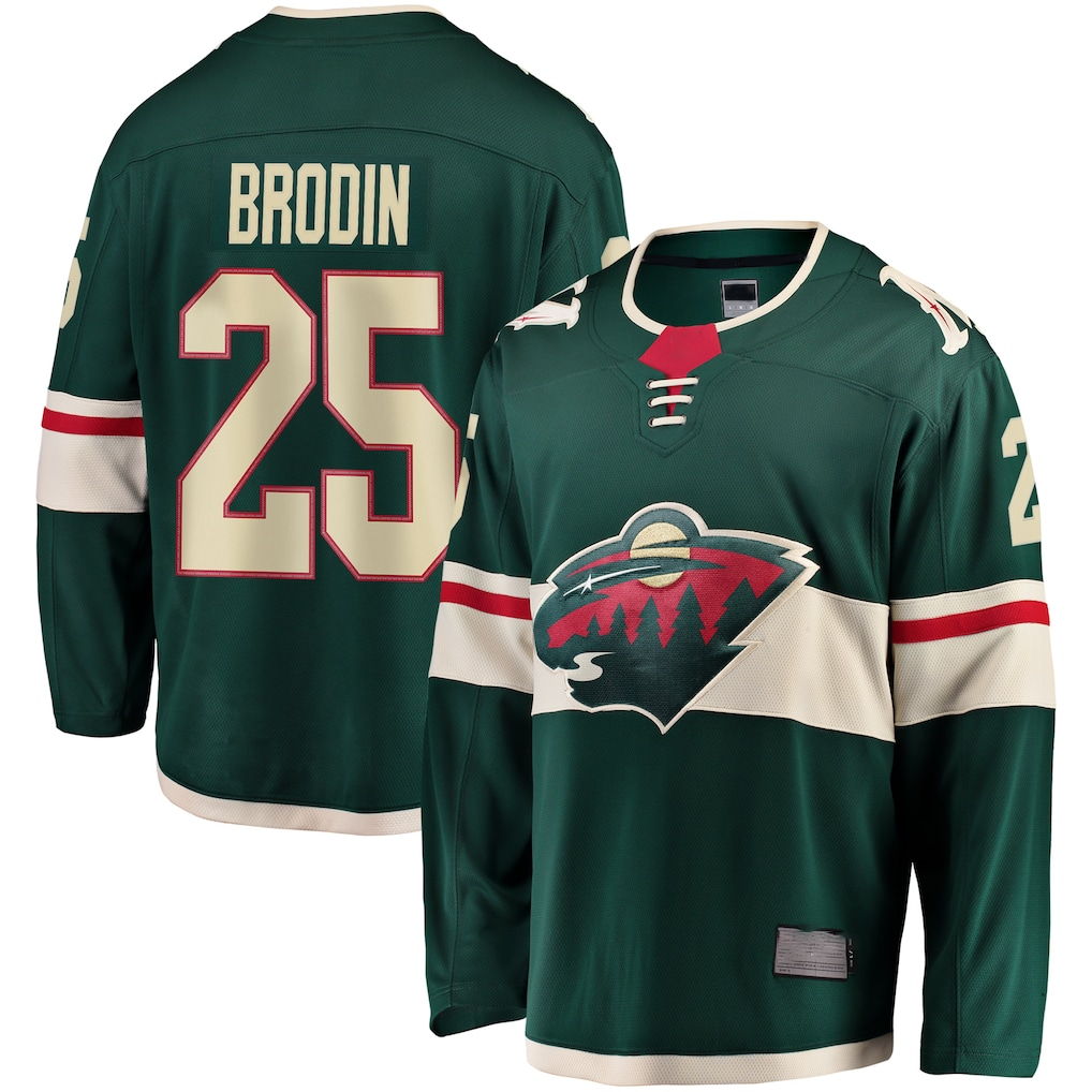 Seanshop M.Wild #25 Jonas Brodin Green Breakaway Jerseys