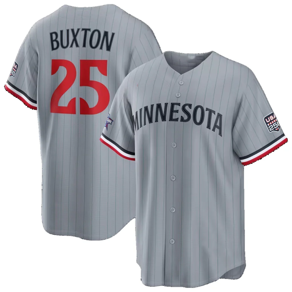 M.Twins #25 Byron Buxton 2026 All-Star Game Gray seanshop Replica Baseball Stitched Jerseys