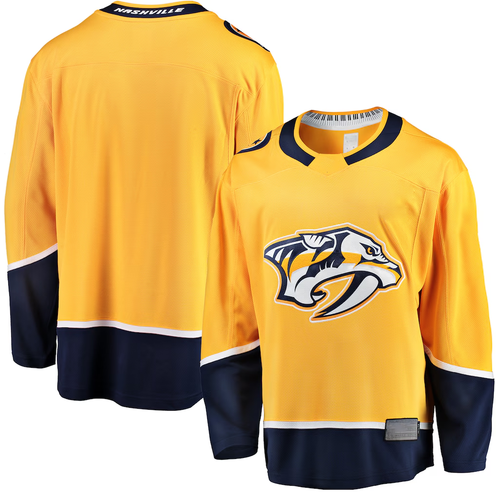 Seanshop N.Predators Gold Breakaway Home Jerseys