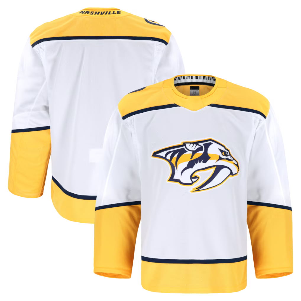 Seanshop N.Predators White Away Authentic Pro Jerseys