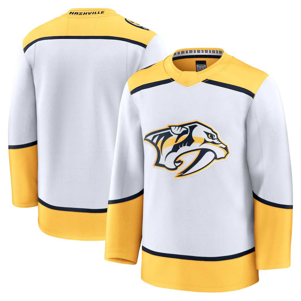 Seanshop N.Predators White Away Premium Jerseys