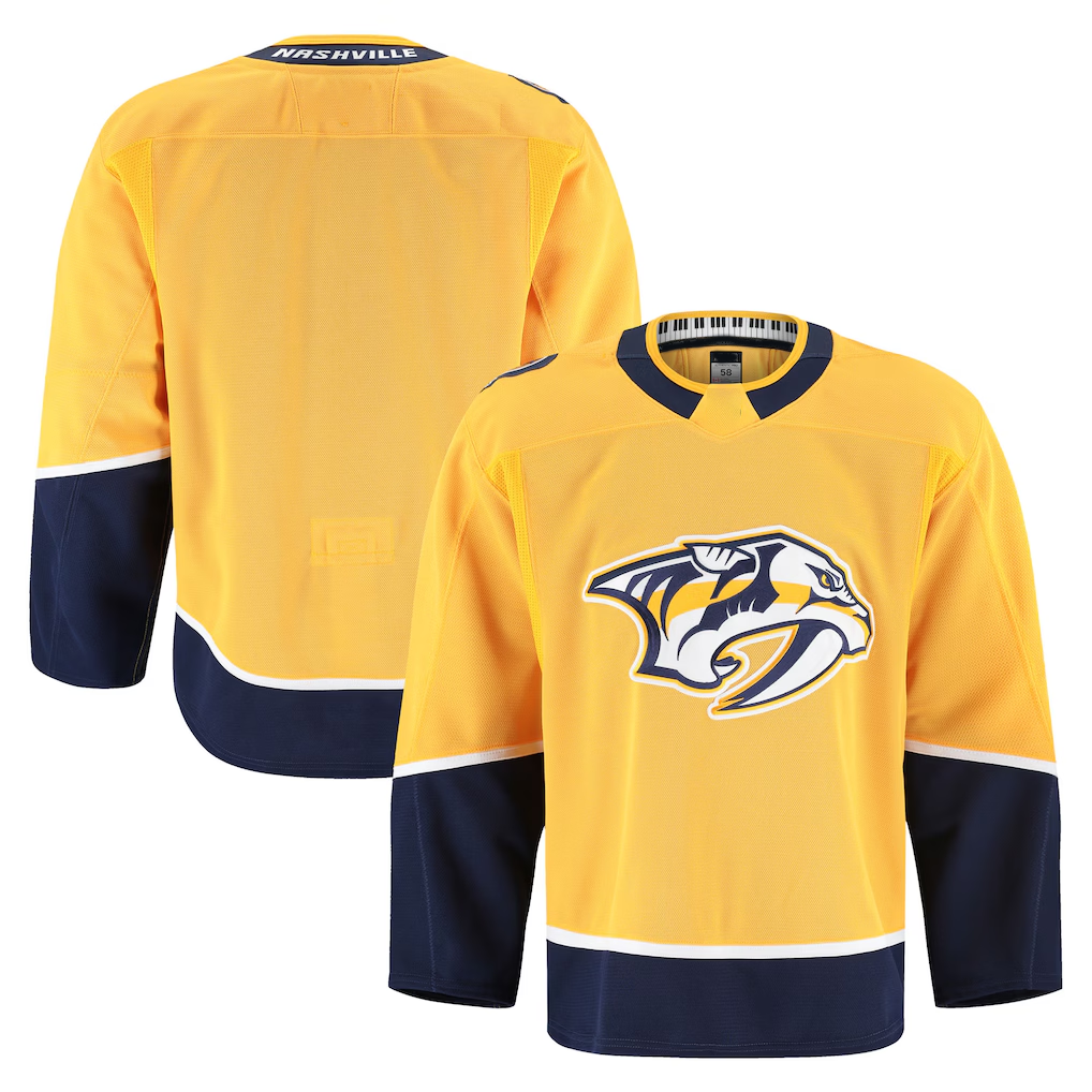 Seanshop N.Predators Yellow Home Authentic Pro Jerseys