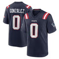 Seanshop NE.Patriots #0 Christian Gonzalez Player Navy Home Game Stitched Jerseys