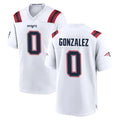 Seanshop NE.Patriots #0 Christian Gonzalez Player White Home Game Stitched Jerseys