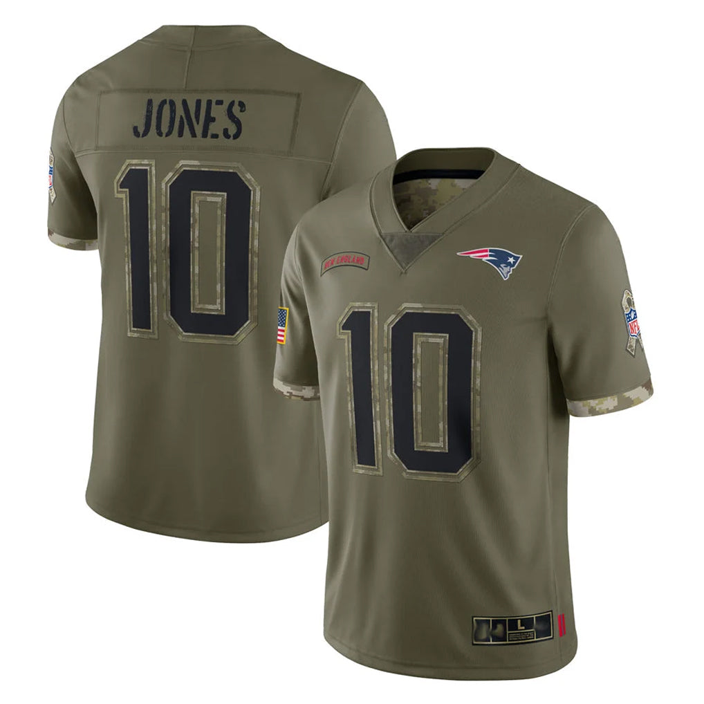 Seanshop NE.Patriots #10 Drake Maye Player Olive Salute To Service Limited Stitched Jerseys
