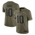 Seanshop NE.Patriots #10 Drake Maye Player Olive Salute To Service Limited Stitched Jerseys