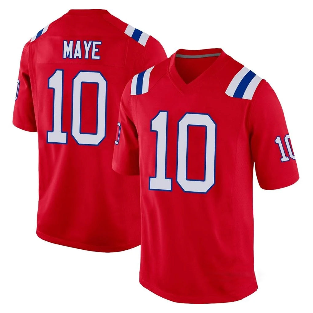 Seanshop NE.Patriots #10 Drake Maye Player Red Home Game Stitched Jerseys