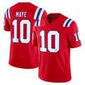 Seanshop NE.Patriots #10 Drake Maye Player Red Limited Vapor F.U.S.E. Home Game Stitched Jerseys