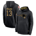 Seanshop NE.Patriots #13 Mack Hollins Player Black Salute to Service Hoodies Limited Game Stitched Jerseys