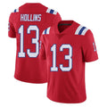 Seanshop NE.Patriots #13 Mack Hollins Player Red Limited Vapor F.U.S.E. Home Game Stitched Jerseys