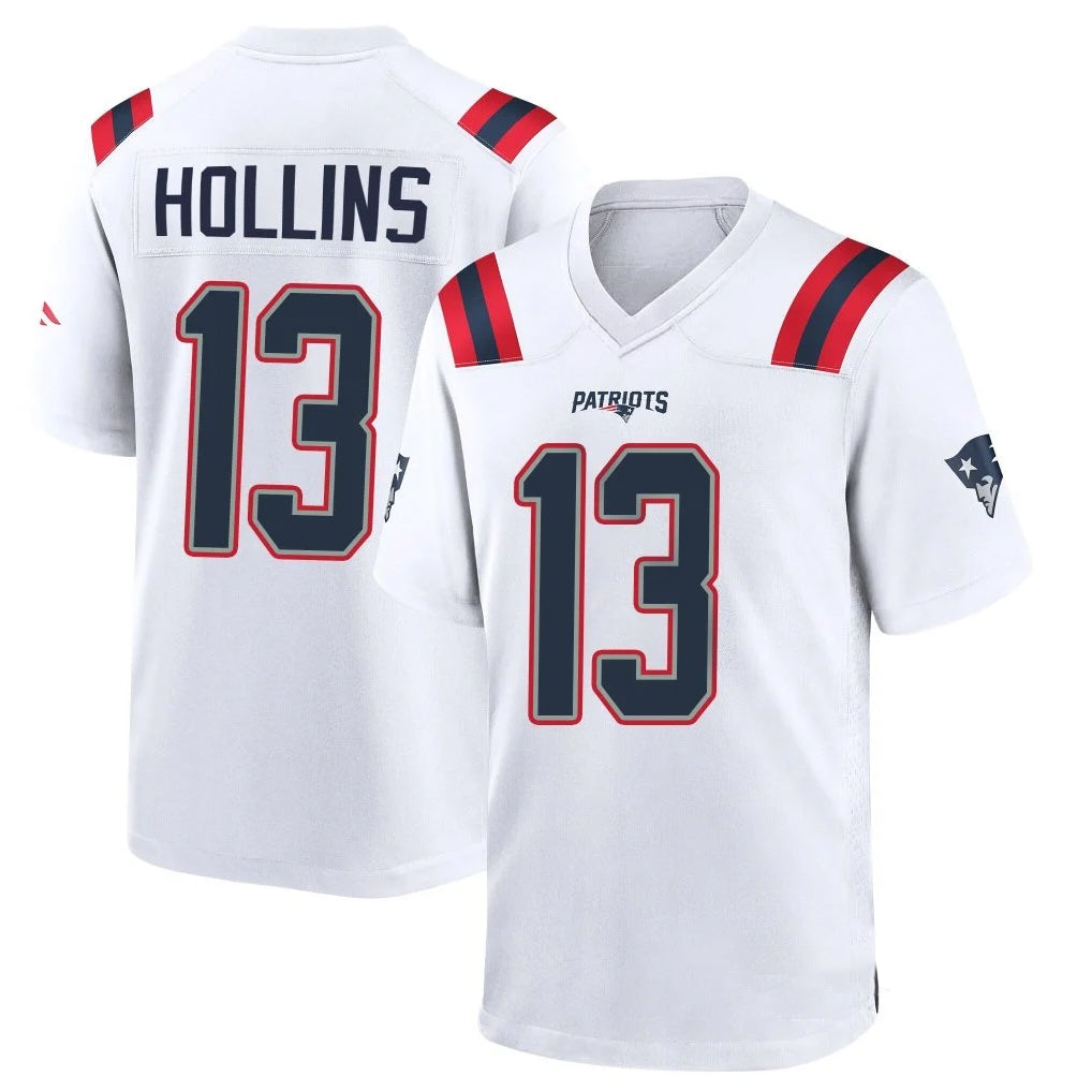 Seanshop NE.Patriots #13 Mack Hollins Player White Home Game Stitched Jerseys