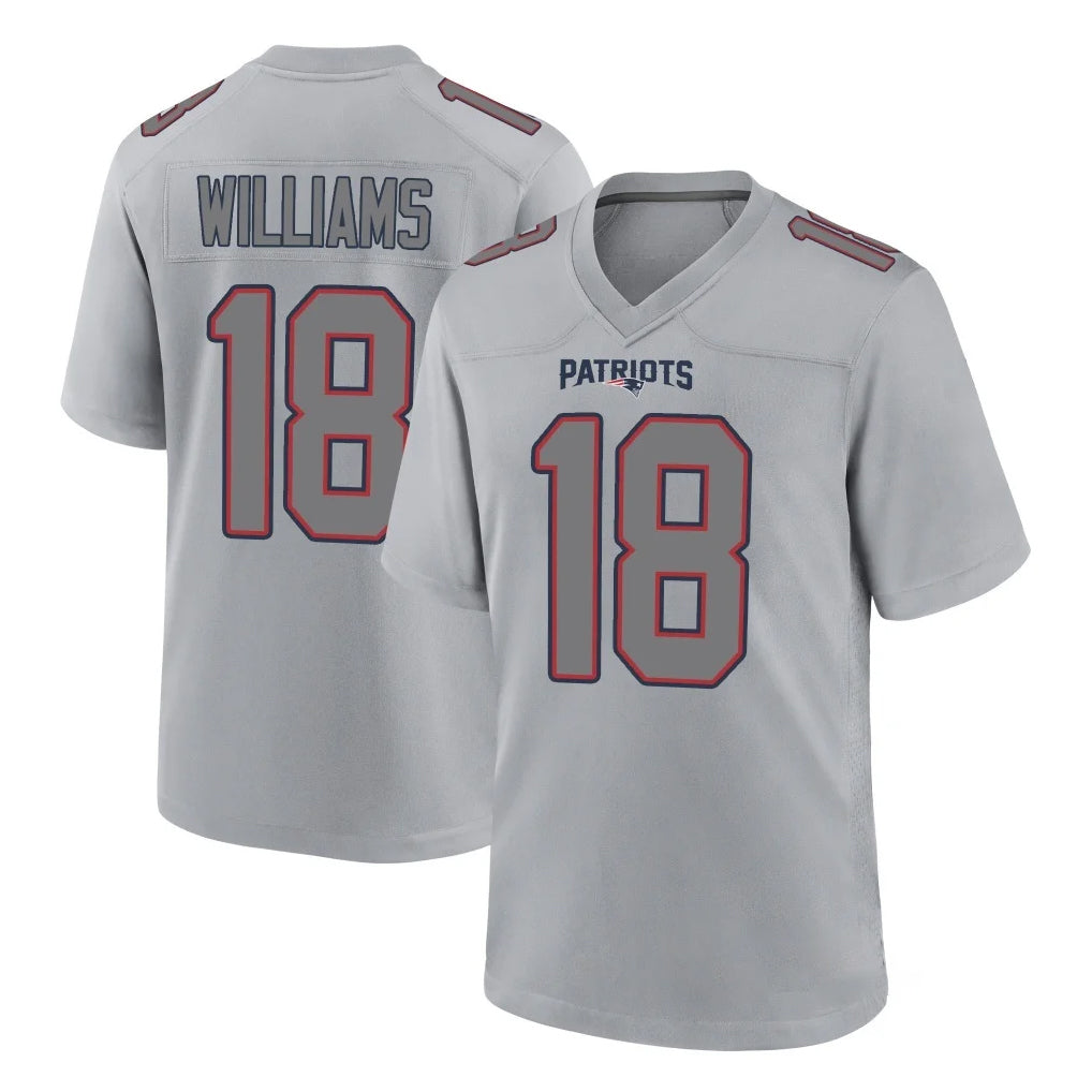 Seanshop NE.Patriots #18 Kyle Williams Player Gray Fashion Limited Home Game Stitched Jerseys