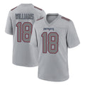 Seanshop NE.Patriots #18 Kyle Williams Player Gray Fashion Limited Home Game Stitched Jerseys