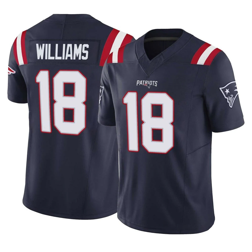 Seanshop NE.Patriots #18 Kyle Williams Player Navy Limited Vapor F.U.S.E. Home Game Stitched Jerseys