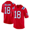 Seanshop NE.Patriots #18 Kyle Williams Player Red Home Game Stitched Jerseys