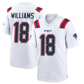 Seanshop NE.Patriots #18 Kyle Williams Player White Home Game Stitched Jerseys