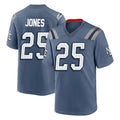 Seanshop NE.Patriots #25 Marcus Jones Player Blue Rivalries Collection Home Game Stitched Jerseys