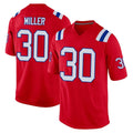 Seanshop NE.Patriots #30 Jam Miller Player Red Home Game Stitched Jerseys