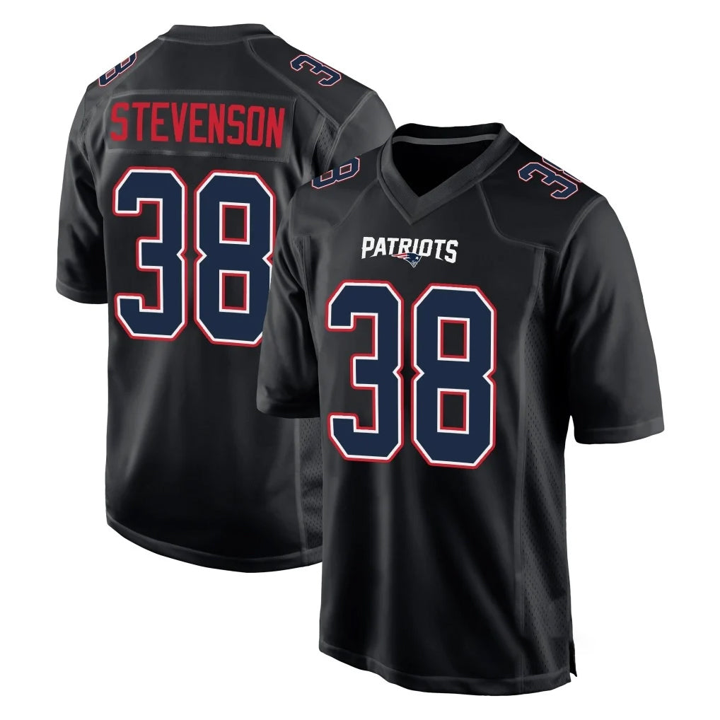 Seanshop NE.Patriots #38 Rhamondre Stevenson Player Carbon Fashion Limited Home Game Stitched Jerseys