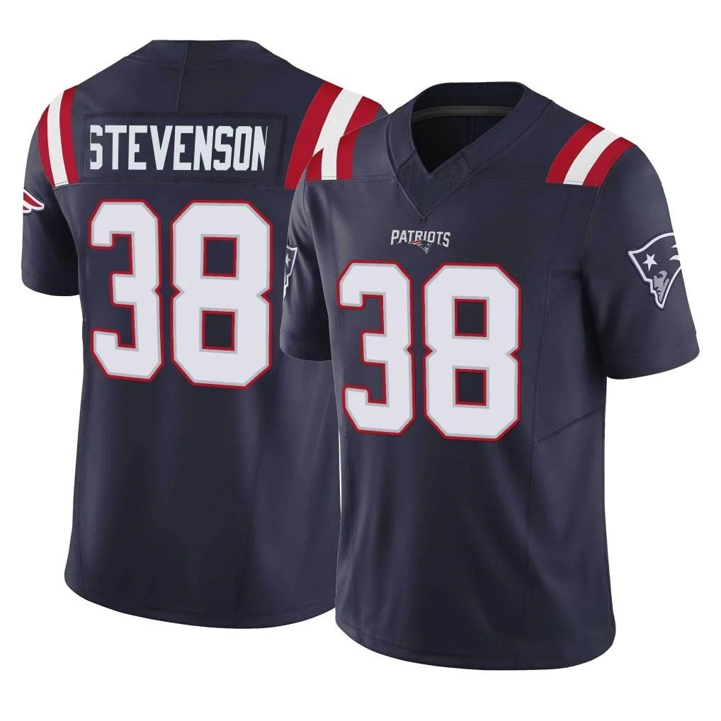 Seanshop NE.Patriots #38 Rhamondre Stevenson Player Navy Limited Vapor F.U.S.E. Home Game Stitched Jerseys