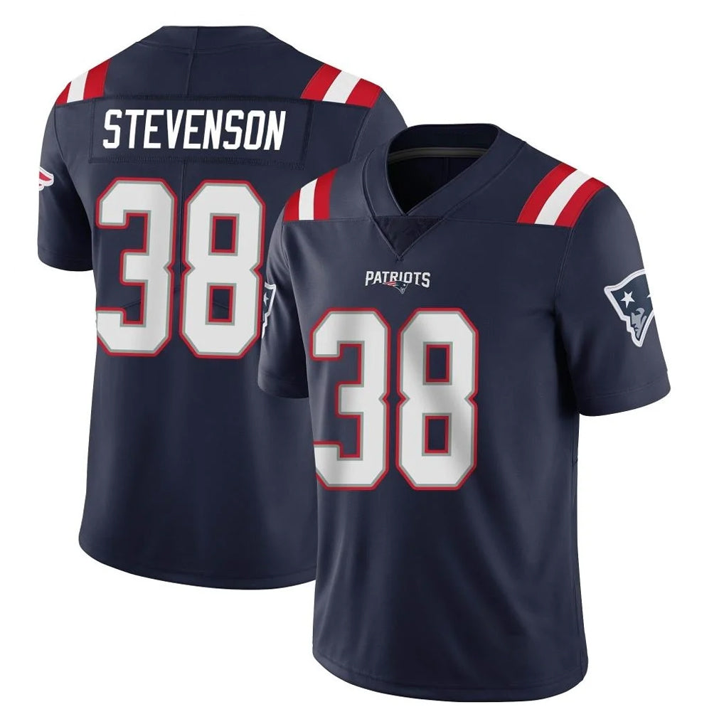 Seanshop NE.Patriots #38 Rhamondre Stevenson Player Navy Vapor Untouchable Home Game Stitched Jerseys