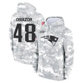 Seanshop NE.Patriots #48 Namdi Obiazor Player Arctic Camo Salute to Service Pullover Hoodies Limited Game Stitched Jerseys