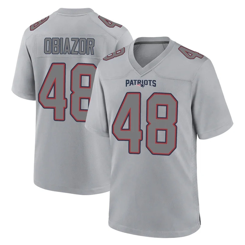 Seanshop NE.Patriots #48 Namdi Obiazor Player Gray Fashion Limited Home Game Stitched Jerseys