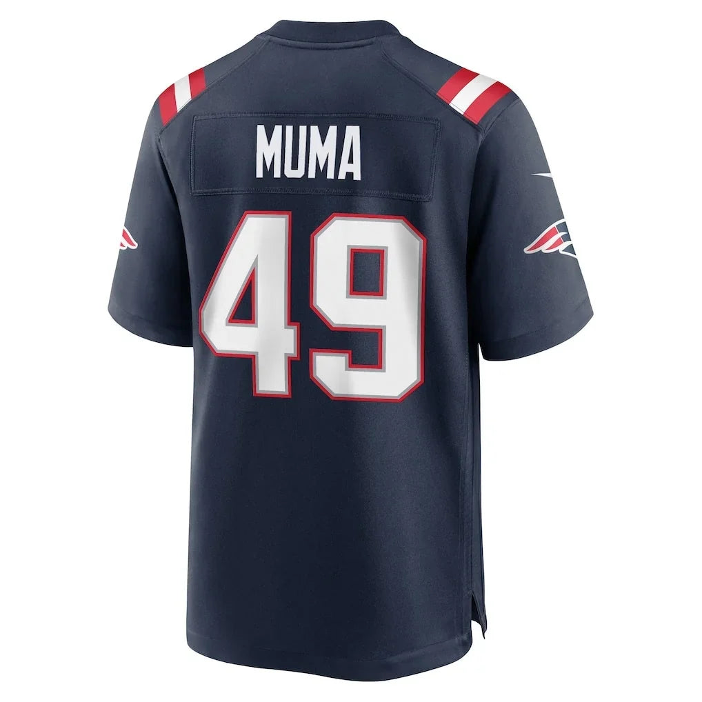 NE.Patriots #49 Chad Muma Navy Team Game Jersey