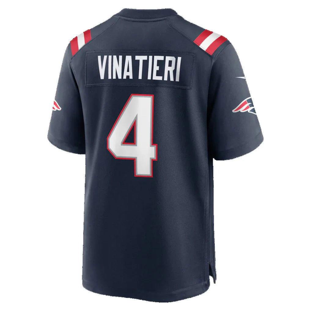 NE.Patriots #4 Adam Vinatieri Navy Seanshop Team Retired Game Stitched Jerseys