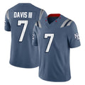 Seanshop NE.Patriots #7 Carlton Davis III Player Blue Limited Rivalries Collection Home Game Stitched Jerseys