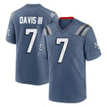 Seanshop NE.Patriots #7 Carlton Davis III Player Blue Rivalries Collection Home Game Stitched Jerseys