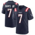Seanshop NE.Patriots #7 Carlton Davis III Player Navy Home Game Stitched Jerseys