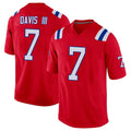 Seanshop NE.Patriots #7 Carlton Davis III Player Red Home Game Stitched Jerseys