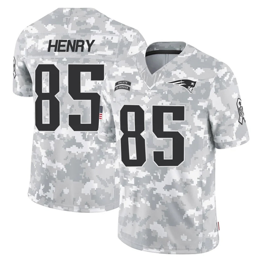Seanshop NE.Patriots #85 Hunter Henry Player Arctic Camo Salute To Service Limited Game Stitched Jerseys