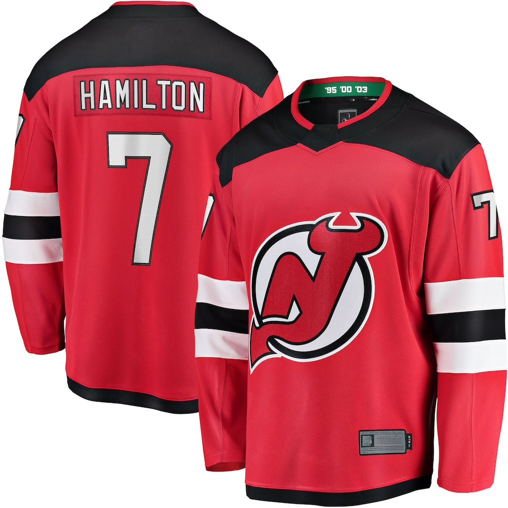 Seanshop NJ.Devils #7 Dougie Hamilton Red Breakaway Player Jerseys