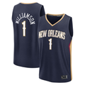 Seanshop NO.Pelicans #1 Zion Williamson Navy Fast Break Replica Player Stitched Jerseys- Icon Edition