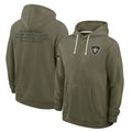 Seanshop NO.Saints Olive Salute to Service Pullover Hoodies Limited Blank Player Stitched Jerseys