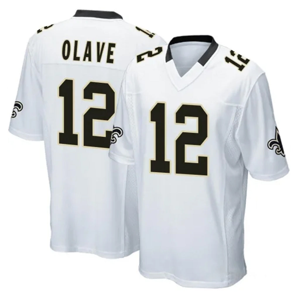 Seanshop NO.Saints #12 Chris Olave Player White Home Game Stitched Jerseys