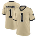 Seanshop NO.Saints #1 Kool-Aid McKinstry Player Gold Home Game Stitched Jerseys