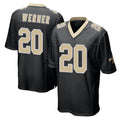 Seanshop NO.Saints #20 Pete Werner Player Black Home Game Stitched Jerseys