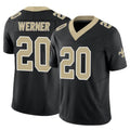 Seanshop NO.Saints #20 Pete Werner Player Black Limited Vapor F.U.S.E. Home Game Stitched Jerseys