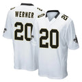 Seanshop NO.Saints #20 Pete Werner Player White Home Game Stitched Jerseys