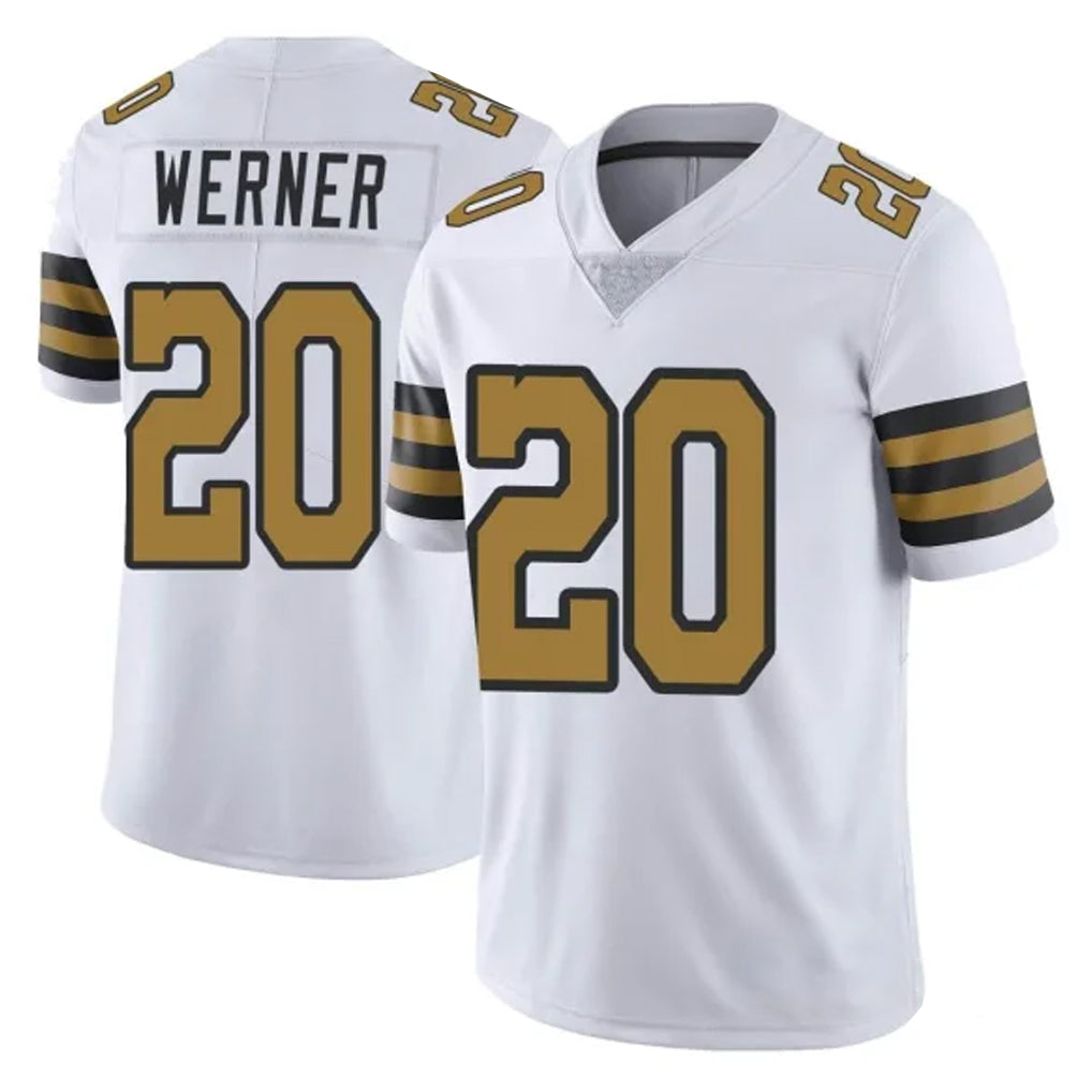 Seanshop NO.Saints #20 Pete Werner Player White Limited Color Rush Home Game Stitched Jerseys