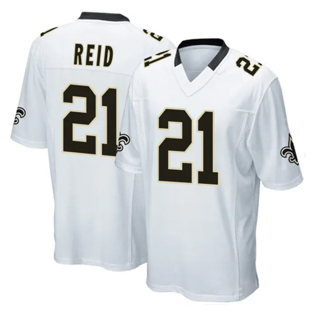 Seanshop NO.Saints #21 Justin Reid Player White Home Game Stitched Jerseys