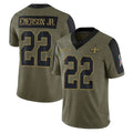 Seanshop NO.Saints #22 Martin Emerson Jr. Player Olive Salute To Service Limited Game Stitched Jerseys