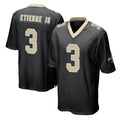 Seanshop NO.Saints #3 Travis Etienne Jr. Player Black Home Game Stitched Jerseys