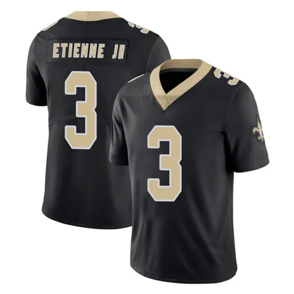 Seanshop NO.Saints #3 Travis Etienne Jr. Player Black Limited Vapor Untouchable Home Game Stitched Jerseys