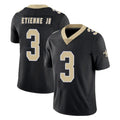 Seanshop NO.Saints #3 Travis Etienne Jr. Player Black Limited Vapor Untouchable Home Game Stitched Jerseys